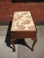 Mahogany Double Stool On Pad Feet
