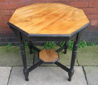 Walnut and Ebony Octagonal Table