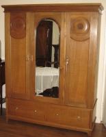 1930s Oak Triple Wardrobe 