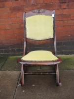 Foldaway Mahogany Rocking Chair