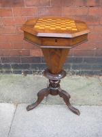 Walnut Octagonal Games Table