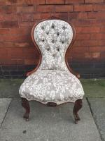 Victorian Ladies Walnut Armchair C1870