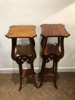 Pair Of Mahogany Plant Stands