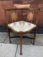 Edwardian Walnut Corner Chair