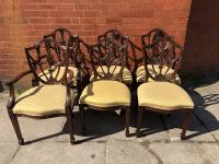 Set of 6 Hepplewhite Style Dining Chairs