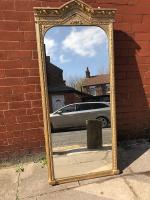 Large Free Standing Gilt Mirror