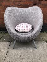 Lloyd Loom Style Heart Shaped Chair