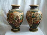 A pair of Japanese Satsuma vases