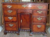 Georgian Yew Wood Kneehole Desk