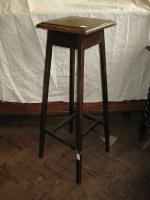 Tall oak plant stand